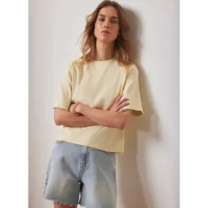 Mint Velvet Yellow Ultimate Cotton T Shirt
